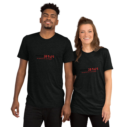 WORSHIP JESUS UNISEX TRI-BLEND TEE